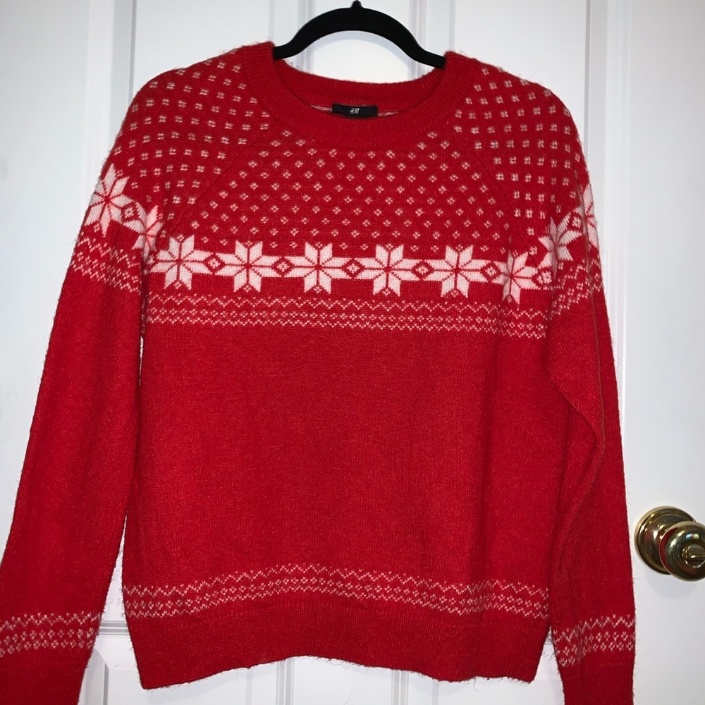 H&M Red Winter Holiday/Christmas Sweater